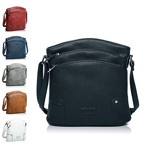 CASAdiNOVA Elegante Damenhandtasche mit Drei Fächern I Perfekte Kombination aus Stil, Funktionalität & Komfort I Hochwertiges Design für den modernen Alltag I Vielseitig & Trendbewusst I Schwarz von CASAdiNOVA