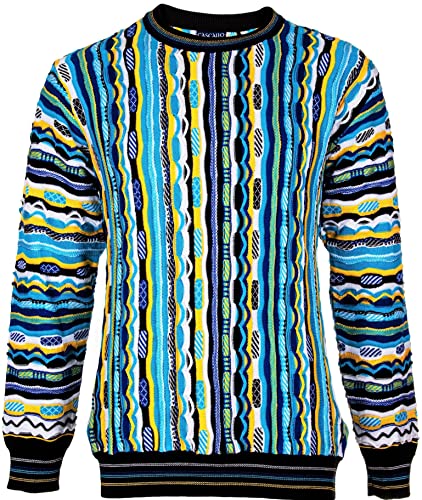 CASCALLO Strickpullover Herren | Style: Remo | Gestrickter Luxus Designer Rundhals-Pullover (L) von CASCALLO