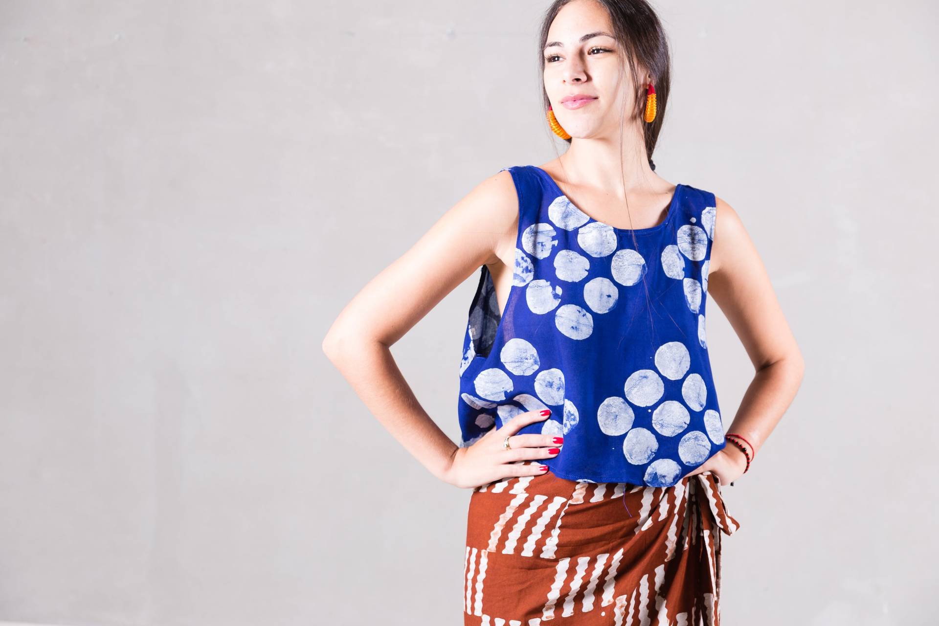 Handgefärbtes Indigo Top von CASCASCLOTHING