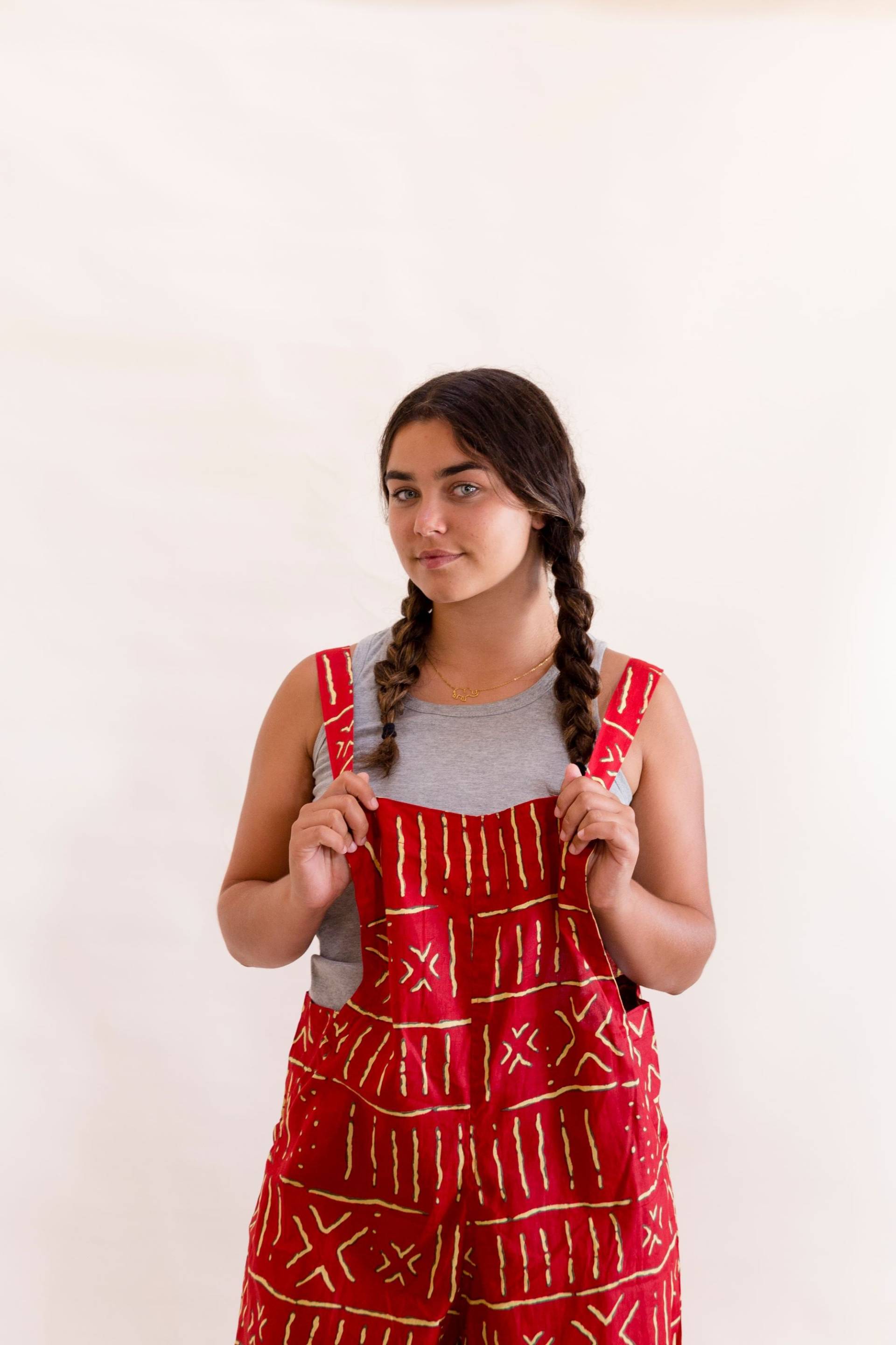 Oversize Bogolan Overall von CASCASCLOTHING