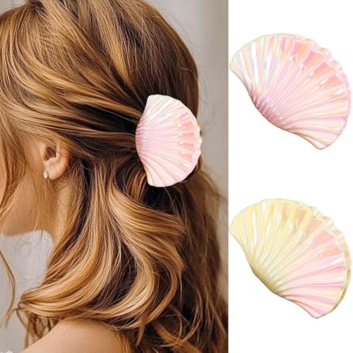 CASDRE Muschel-Haarklammern, Meerjungfrau-Haarspangen, Strand-Haarschmuck für Damen, 2 Stück, Farbe A von CASDRE