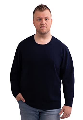 CASH-MERE.CH Herren Pullover aus 100% Kaschmir in großen Größen | Sweater Rundhals Übergröße (Blau/Marine, XXXXL) von CASH-MERE.CH