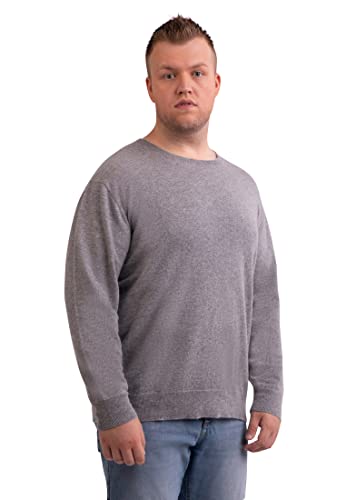 CASH-MERE.CH Herren Pullover aus 100% Kaschmir in großen Größen | Sweater Rundhals Übergröße (Grau, XXXXL) von CASH-MERE.CH