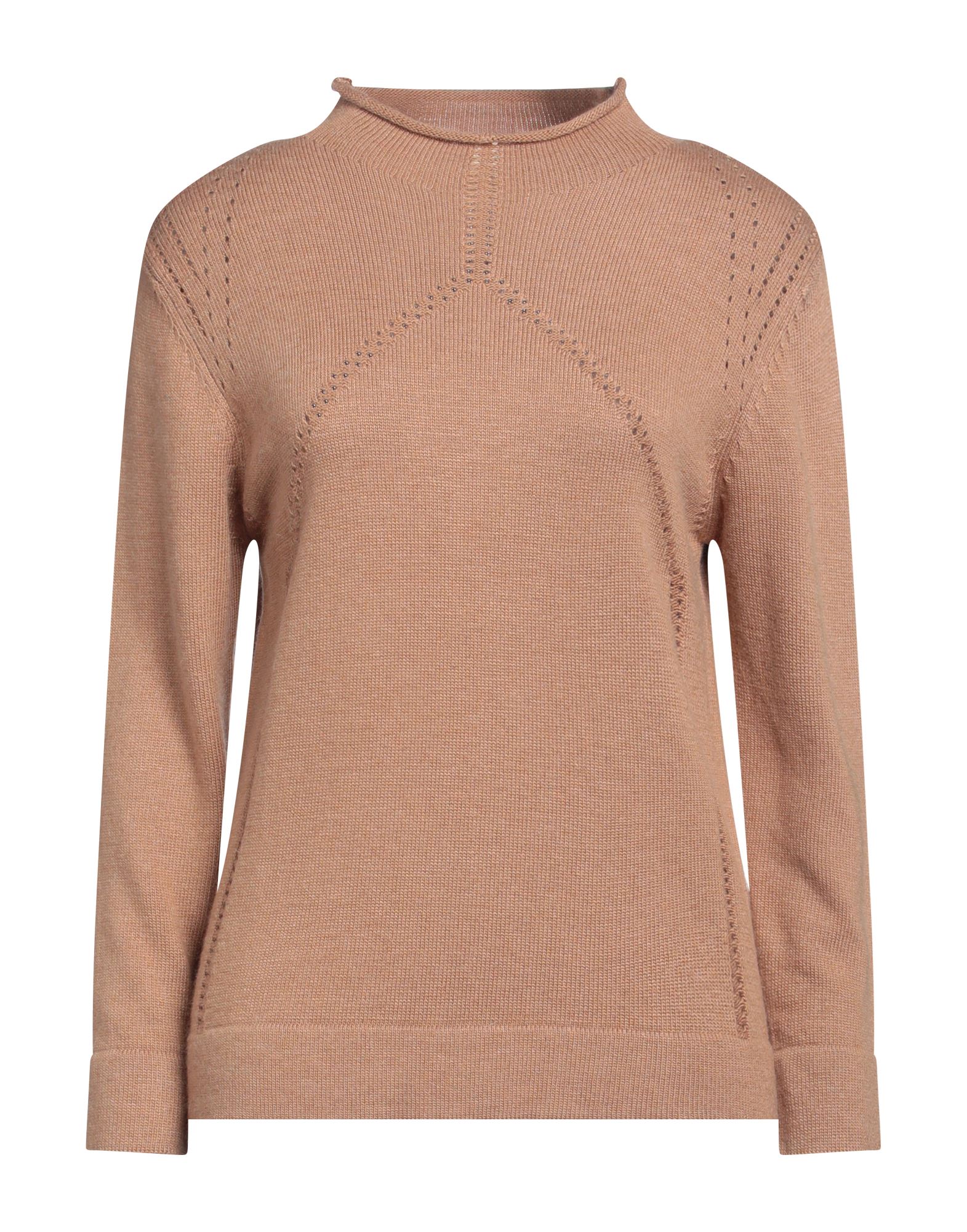 CASHMERE COMPANY Rollkragenpullover Damen Kamel CASHMERE COMPANY Rollkragenpullover Damen Kamel von CASHMERE COMPANY