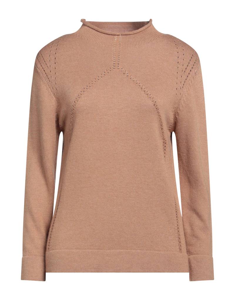 CASHMERE COMPANY Rollkragenpullover Damen Kamel von CASHMERE COMPANY