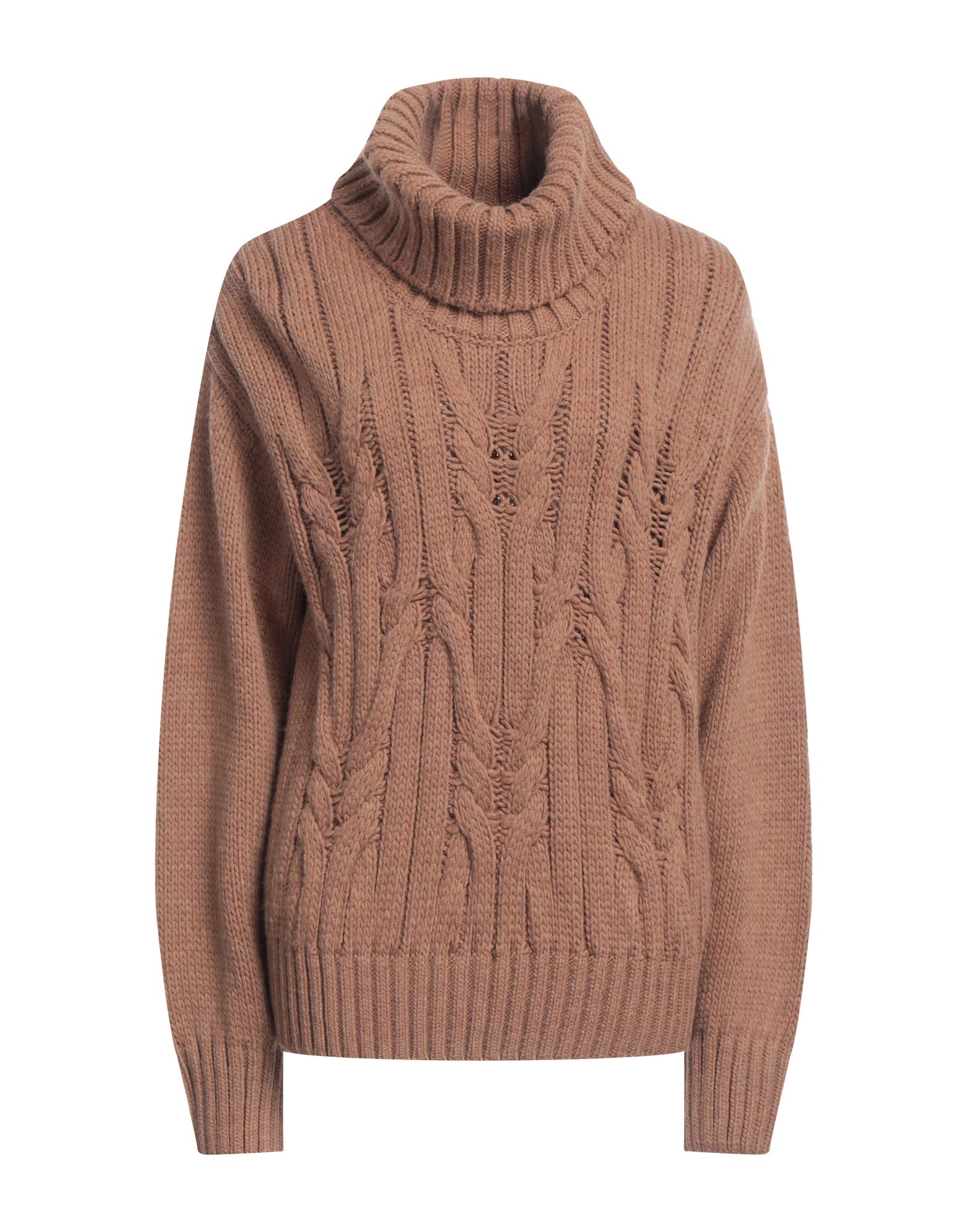 CASHMERE COMPANY Rollkragenpullover Damen Kamel CASHMERE COMPANY Rollkragenpullover Damen Kamel von CASHMERE COMPANY