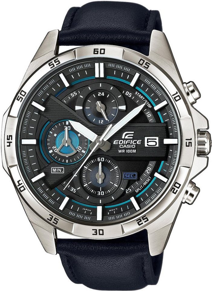 CASIO EDIFICE Chronograph EFR-556L-1AVUEF, Quarzuhr, Armbanduhr, Herrenuhr, Stoppfunktion, Datum, Lederarmband CASIO EDIFICE Chronograph EFR-556L-1AVUEF, Quarzuhr, Armbanduhr, Herrenuhr, Stoppfunktion, Datum, Lederarmband von CASIO EDIFICE