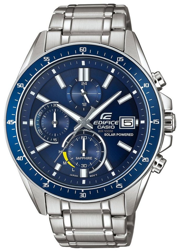 CASIO EDIFICE Chronograph EFS-S510D-2AVUEF, Solaruhr, Armbanduhr, Herrenuhr, Edelstahlarmband, Saphirglas von CASIO EDIFICE