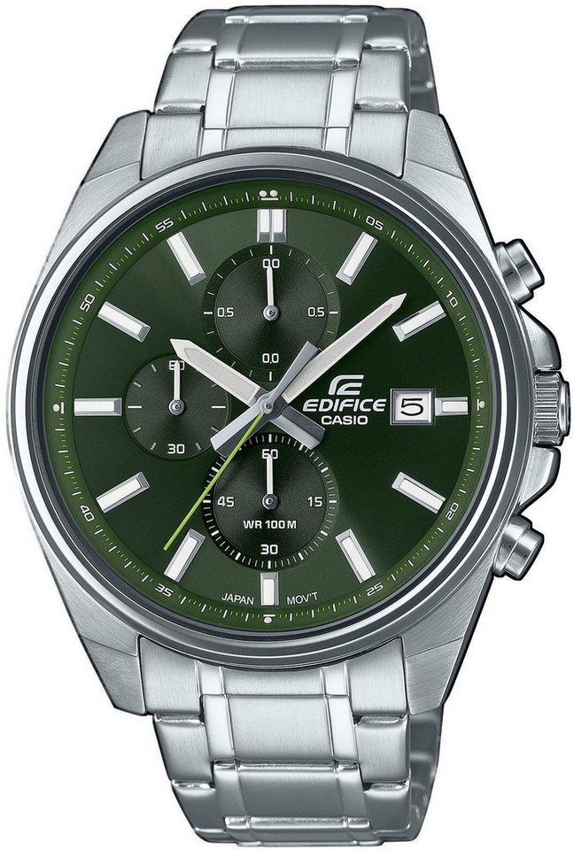 CASIO EDIFICE Chronograph EFV-610D-3CVUEF, Quarzuhr, Armbanduhr,Herrenuhr, Edelstahlarmband,bis 10bar wasserdicht von CASIO EDIFICE