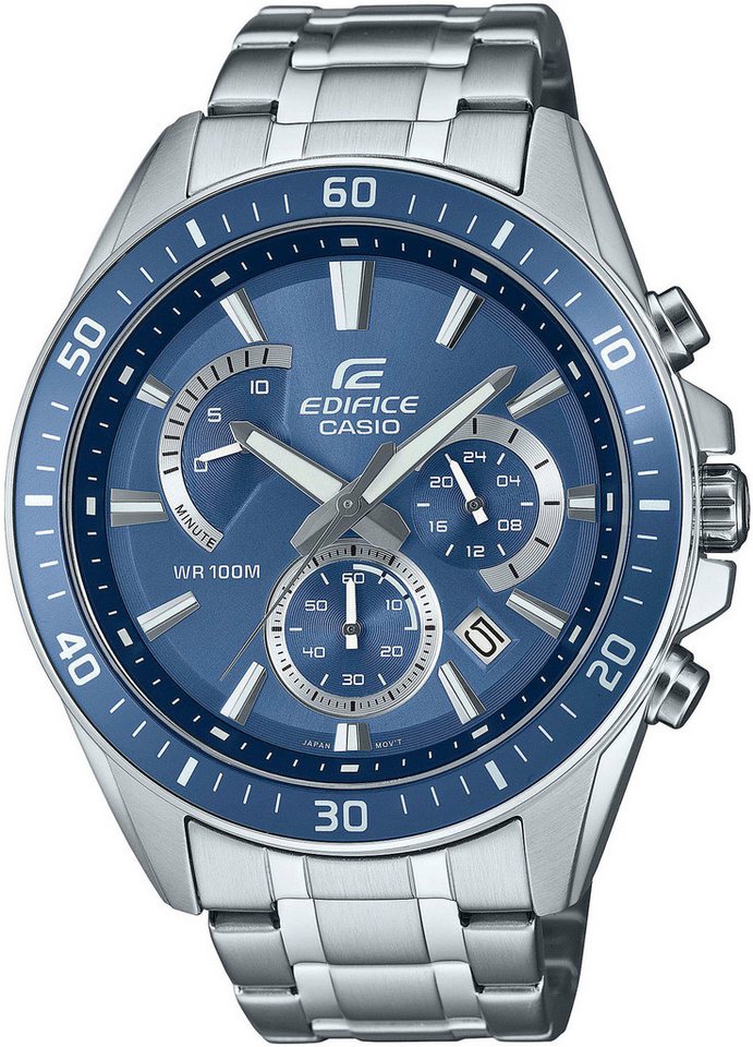 CASIO EDIFICE Chronograph EFR-552D-2AVUEF, Quarzuhr,Armbanduhr,Herrenuhr, bis 10bar wasserdicht, Edelstahlarmband von CASIO EDIFICE