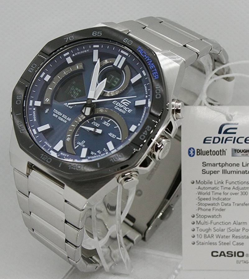 CASIO EDIFICE Quarzuhr Casio Herrenuhr ECB-950DB-2AEF, (1-tlg) von CASIO EDIFICE