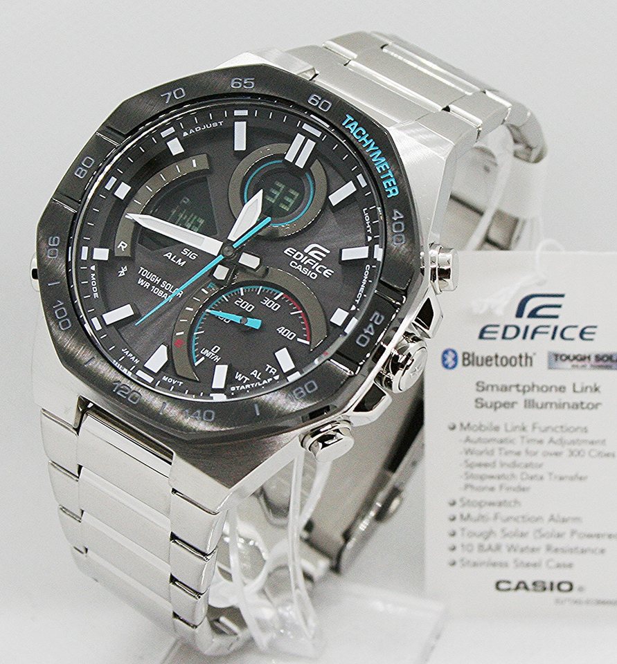 CASIO EDIFICE Quarzuhr Casio Herrenuhr Edifice ECB-950DB-1AEF, (1-tlg) von CASIO EDIFICE