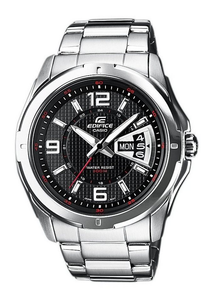 CASIO EDIFICE Quarzuhr EF-129D-1AVEF, Armbanduhr, Herrenuhr, bis 10 bar wasserdicht, Datum, Wochentag von CASIO EDIFICE