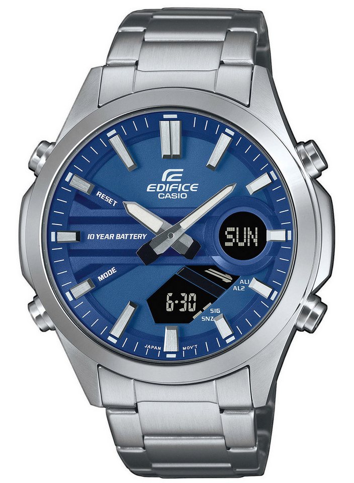 CASIO EDIFICE Quarzuhr Edifice Chronograph Stahl/Blau von CASIO EDIFICE