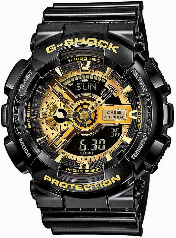 CASIO G-SHOCK Chronograph GA-110GB-1AER, Quarzuhr,Armbanduhr,Herrenuhr,digital, bis 20 bar wasserd.Resinarmband von CASIO G-SHOCK