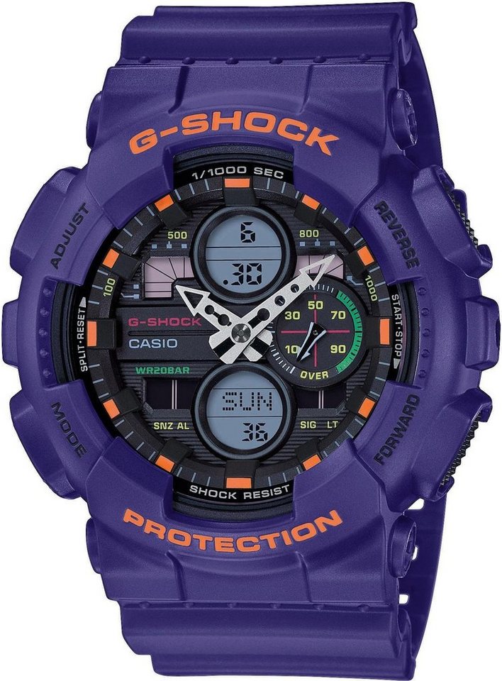 CASIO G-SHOCK Chronograph GA-140-6AER, Quarzuhr,Armbanduhr,Herrenuhr,digital, bis 20 bar wasserd.Resinarmband von CASIO G-SHOCK