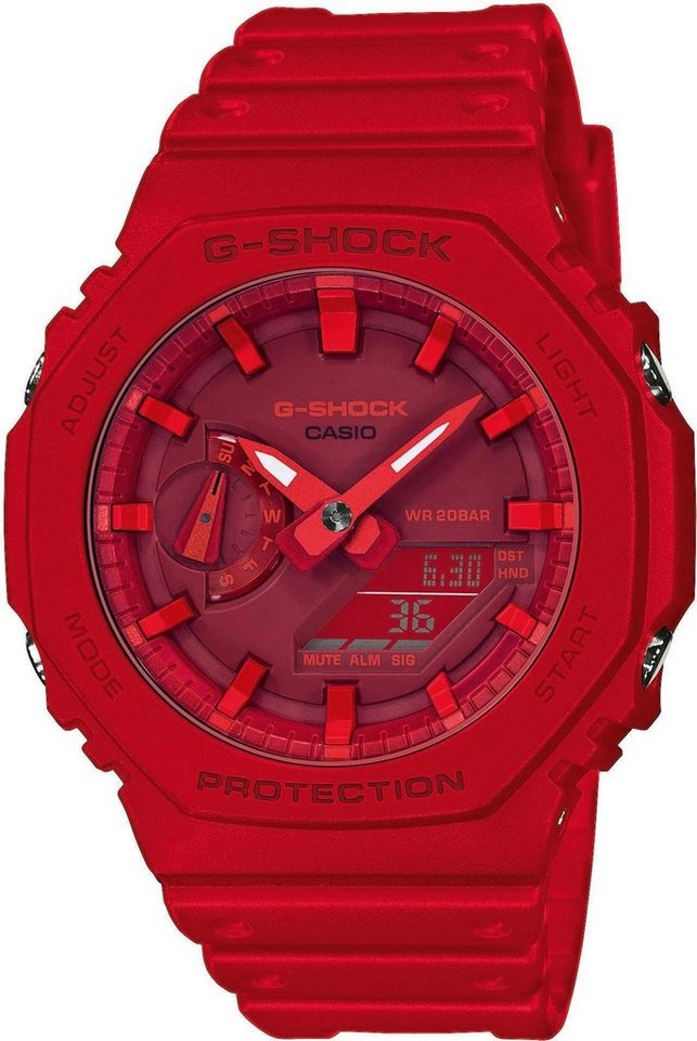 CASIO G-SHOCK Chronograph GA-2100-4AER, Quarzuhr,Armbanduhr,Herrenuhr,digital, bis 20 bar wasserd.Resinarmband von CASIO G-SHOCK