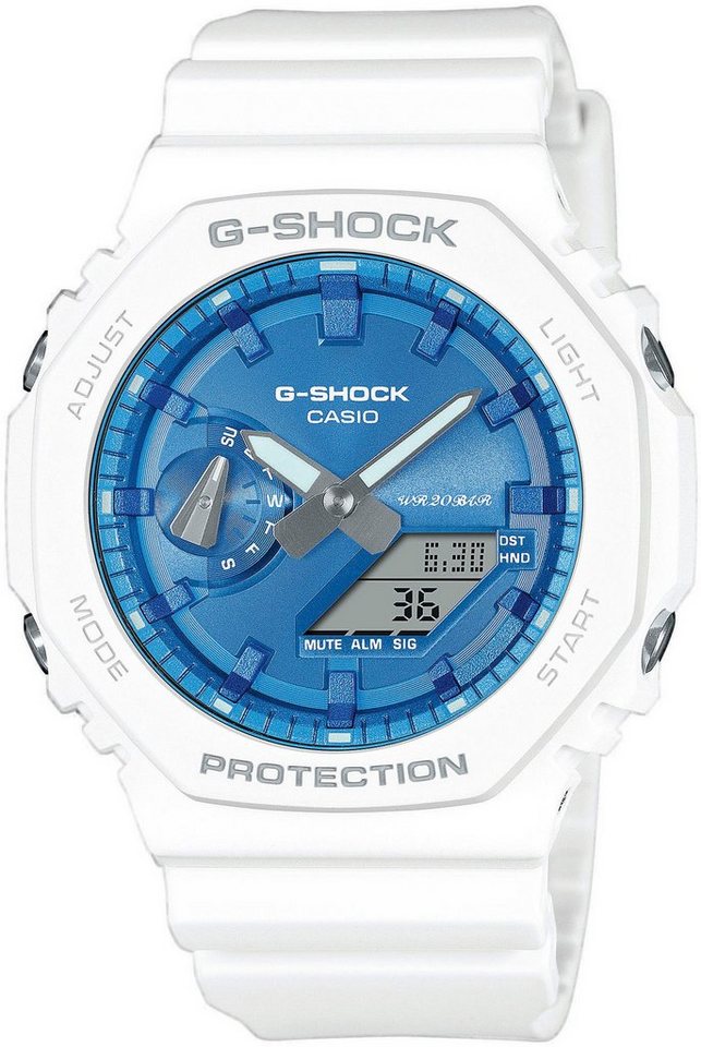 CASIO G-SHOCK Chronograph GA-2100WS-7AER, Quarzuhr, Armbanduhr,Herrenuhr,digital,bis 20bar wasserd.Resinarmband von CASIO G-SHOCK