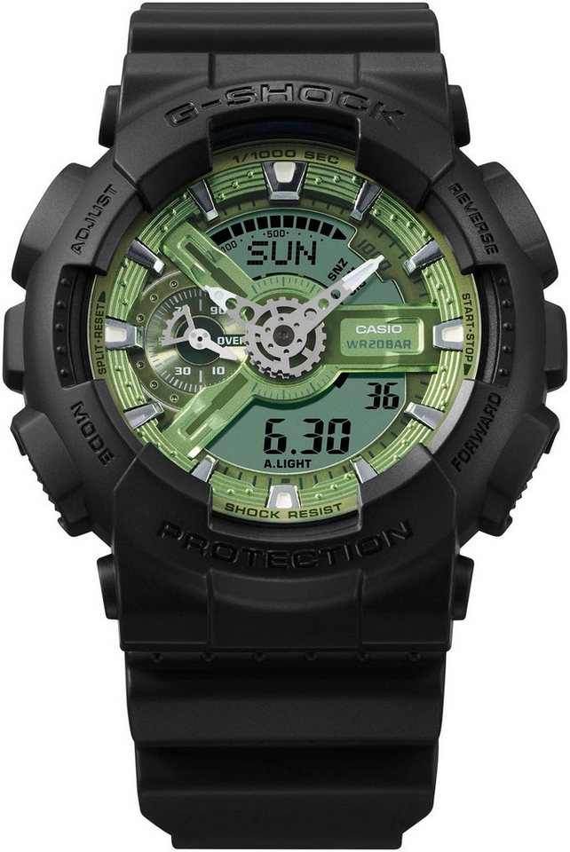 CASIO G-SHOCK Chronograph GA-110CD-1A3ER, Quarzuhr,Armbanduhr,Herrenuhr,digital, bis 20 bar wasserd.Resinarmband von CASIO G-SHOCK