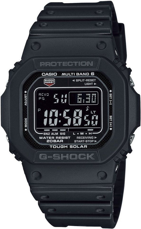 CASIO G-SHOCK Funkchronograph GW-M5610U-1BER, Solaruhr, Armbanduhr, Herrenuhr,digital,bis 20bar wasserd.Resinarmband von CASIO G-SHOCK