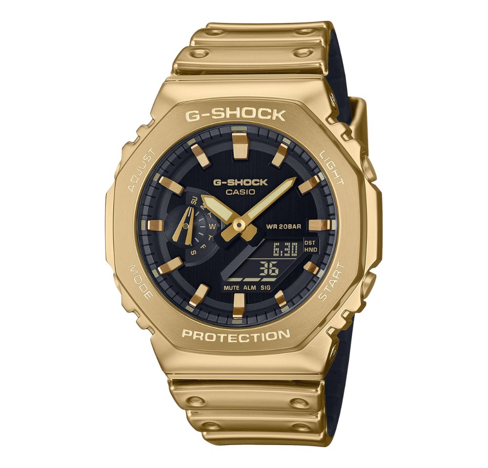 CASIO G-SHOCK Quarzuhr GM-2100YMG-9AER, Casio, G-Shock, G-Steel, Goldfarben, Stoßfest, Herren von CASIO G-SHOCK