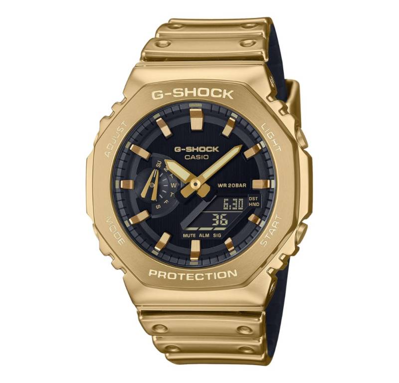 CASIO G-SHOCK Quarzuhr GM-2100YMG-9AER, Casio, G-Shock, G-Steel, Goldfarben, Stoßfest, Herren von CASIO G-SHOCK