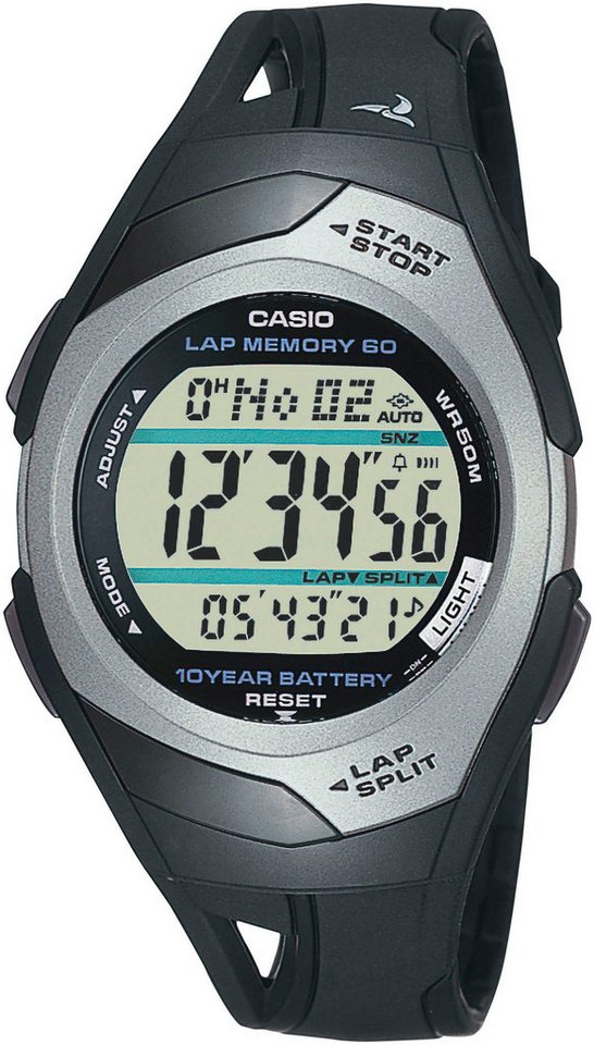 CASIO TIMELESS COLLECTION Chronograph STR-300C-1VEF, Quarzuhr, Armbanduhr, Damenuhr, Jugendliche, Digitaluhr von CASIO TIMELESS COLLECTION