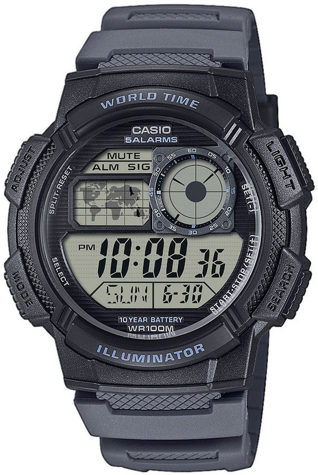 CASIO TIMELESS COLLECTION Chronograph AE-1000W-1AVEF AE-1000W-8AVEF, Quarzuhr, Armbanduhr, Herrenuhr, analog, automatischer Kalender von CASIO TIMELESS COLLECTION