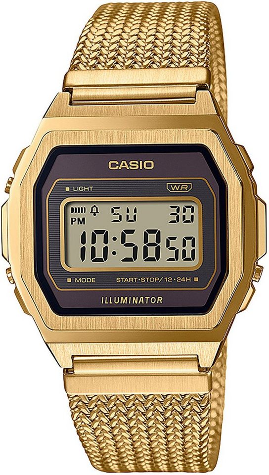 CASIO VINTAGE Chronograph A1000MGA-5EF, Quarzuhr, Armbanduhr, Damen, Herren, digital, retro, Stoppfunktion von CASIO VINTAGE