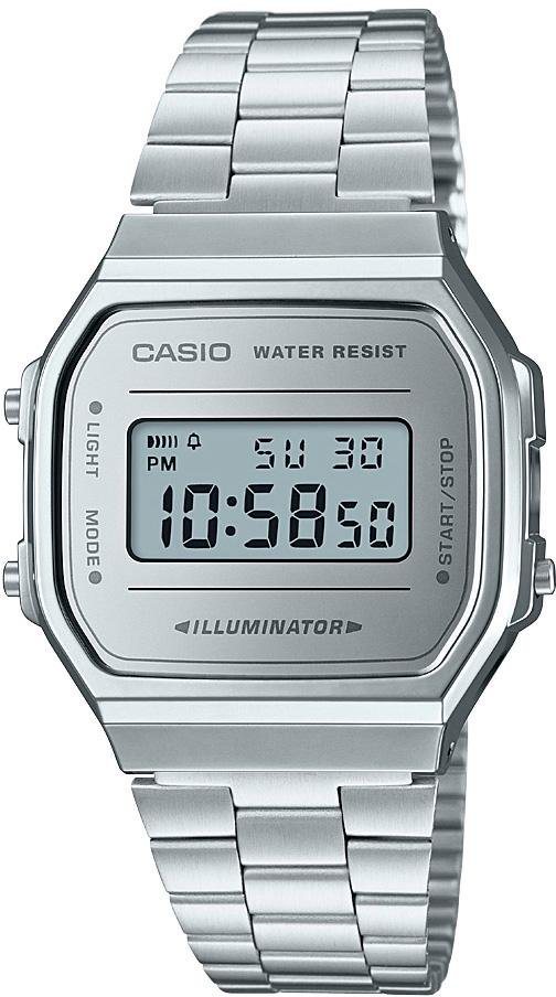 CASIO VINTAGE Chronograph A168WEM-7EF, Quarzuhr, Armbanduhr,Damenuhr, Herrenuhr, Digitaluhr, Edelstahlarmband von CASIO VINTAGE