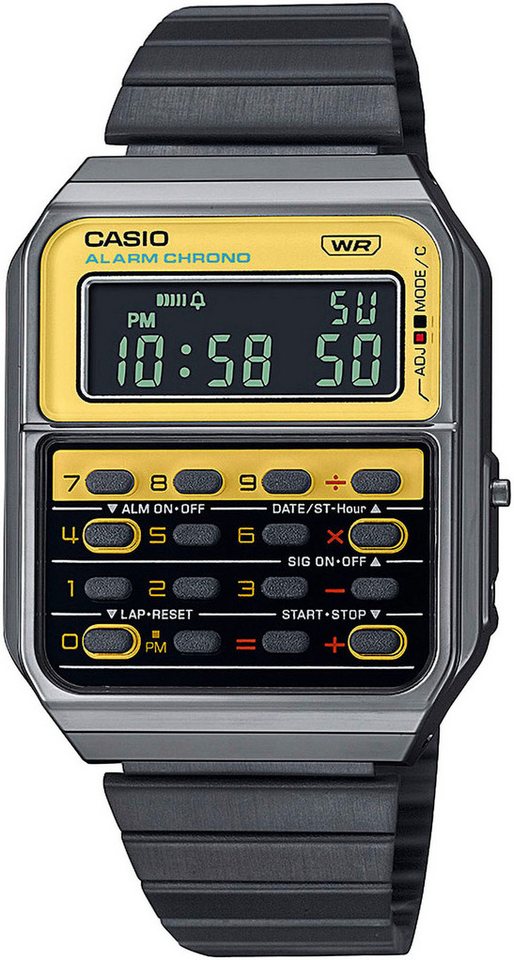 CASIO VINTAGE Chronograph CA-500WEGG-9BEF, Quarzuhr, Armbanduhr, Damen, Herren, retro, Taschenrechner, digital CASIO VINTAGE Chronograph CA-500WEGG-9BEF, Quarzuhr, Armbanduhr, Damen, Herren, retro, Taschenrechner, digital von CASIO VINTAGE