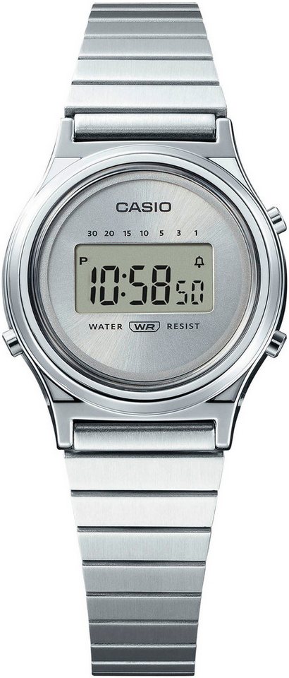 CASIO VINTAGE Chronograph LA700WE-7AEF, Quarzuhr, Armbanduhr, Damenuhr, Edelstahlarmband,digital,Stoppfunktion von CASIO VINTAGE