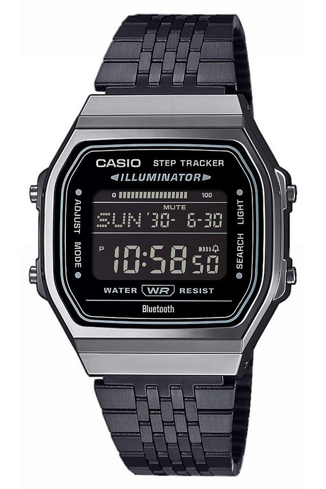CASIO VINTAGE Digitaluhr Vintage Iconic Bluetooth Schwarz von CASIO VINTAGE