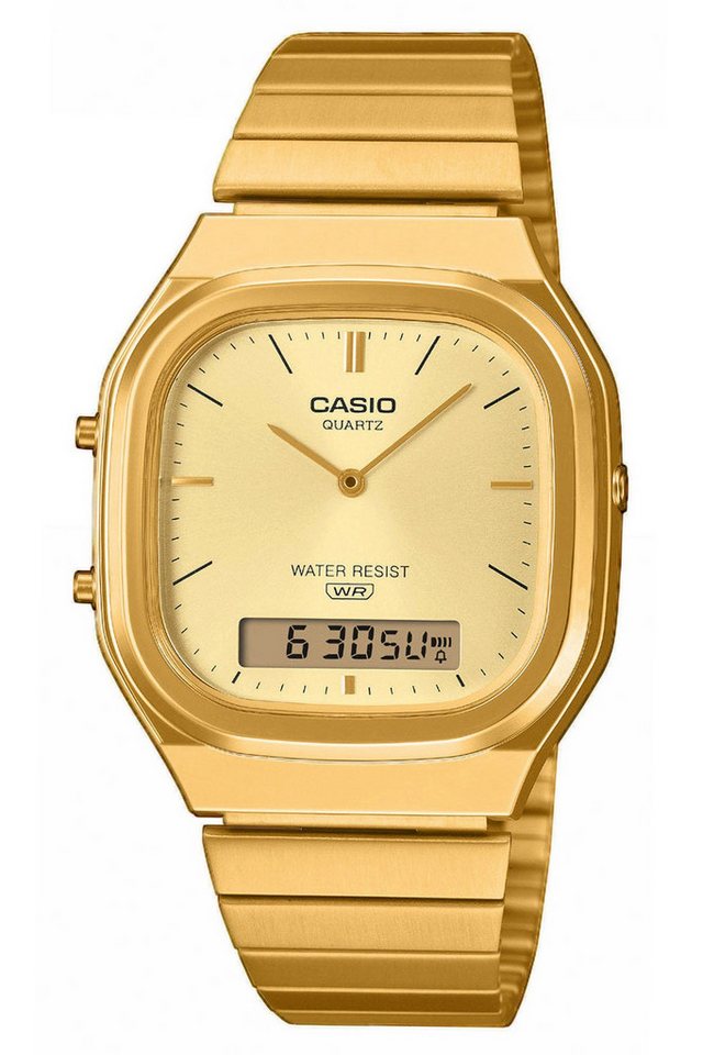 CASIO VINTAGE Quarzuhr Edgy Collection AnaDigi Goldfarben von CASIO VINTAGE