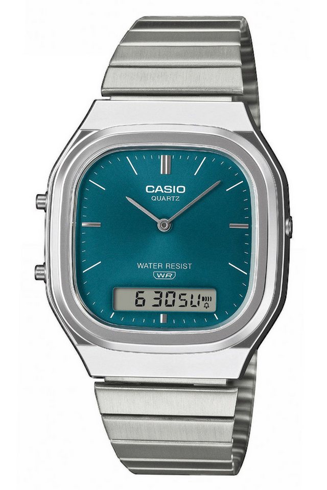 CASIO VINTAGE Quarzuhr Edgy Collection AnaDigi Petrol von CASIO VINTAGE