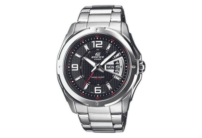 CASIO Chronograph Casio Edifice Armbanduhr EF-129D-1AVEF Edelstahl schwarz von CASIO