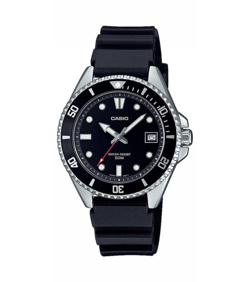 CASIO Chronograph Casio Timeless Collection Armbanduhr MDV-10-1A1VEF Schwarz von CASIO