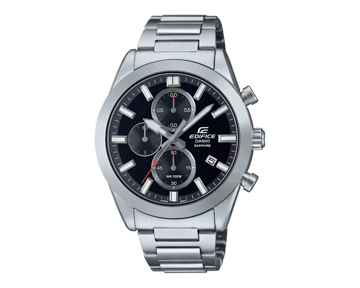 CASIO Chronograph Herren-Uhr Edifice Chronograph Edelstahl-Armband EFB-710D-1AVUEF von CASIO