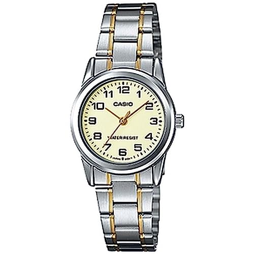 CASIO Damen Analog Quarz Uhr mit Edelstahl Armband LTP-V001SG-9 CASIO Damen Analog Quarz Uhr mit Edelstahl Armband LTP-V001SG-9 von CASIO