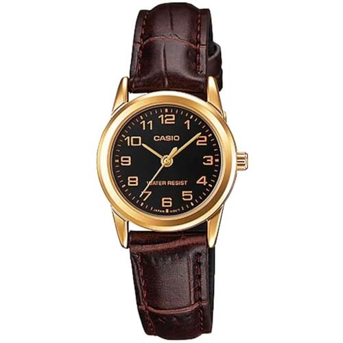 CASIO Damen Analog Quarz Uhr mit Leder Armband LTP-V001GL-1 CASIO Damen Analog Quarz Uhr mit Leder Armband LTP-V001GL-1 von CASIO