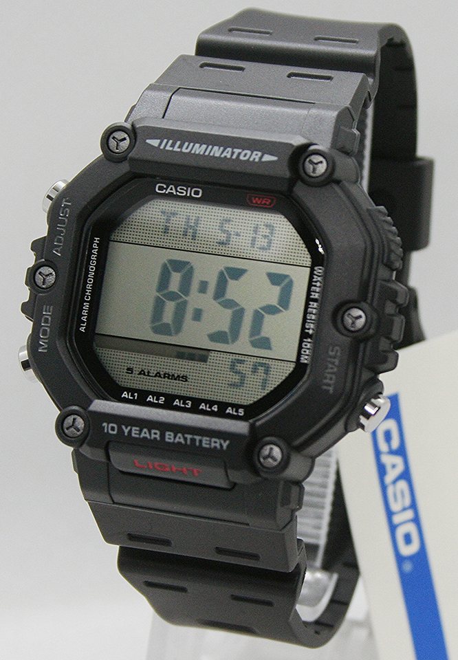 CASIO Digitaluhr Casio Herrenuhr AE-1600H-1AVEF, (1-tlg) von CASIO