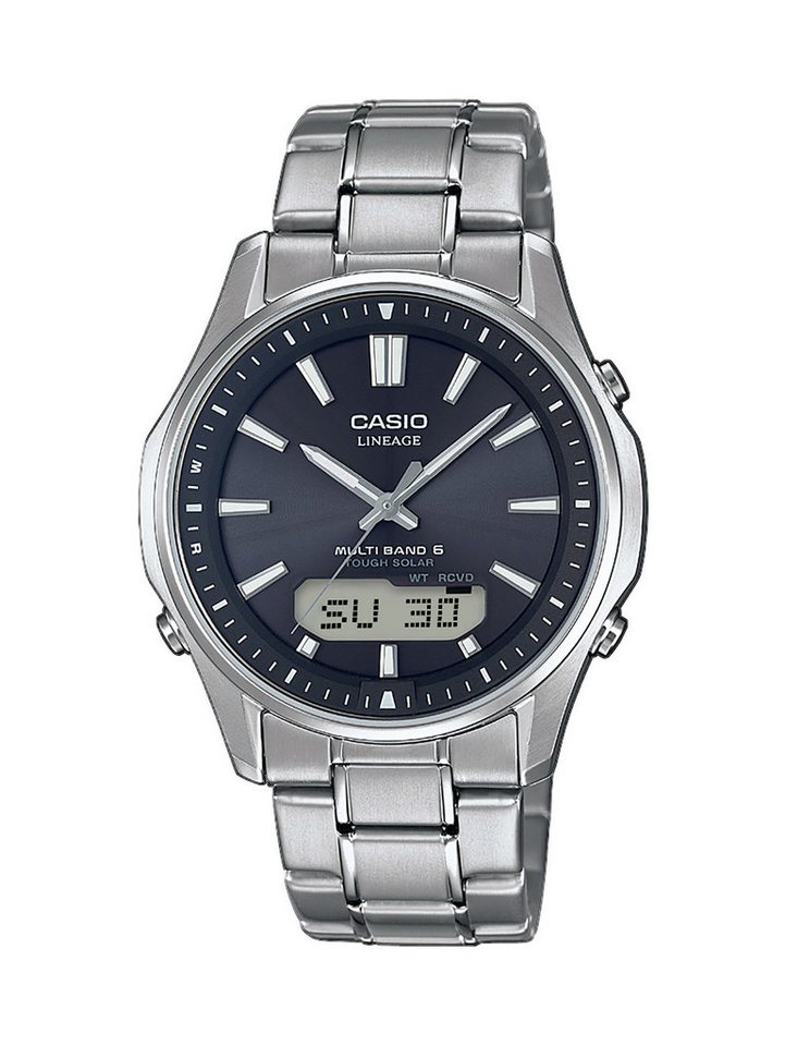 CASIO Funkuhr Casio Herren Uhr mit Solar und Funk und Titanarmband LCW-M100TSE-1AER LCW-M100TSE-1AER, Casio Solar und Funk und Titanarmband LCW-M100TSE-1AER von CASIO