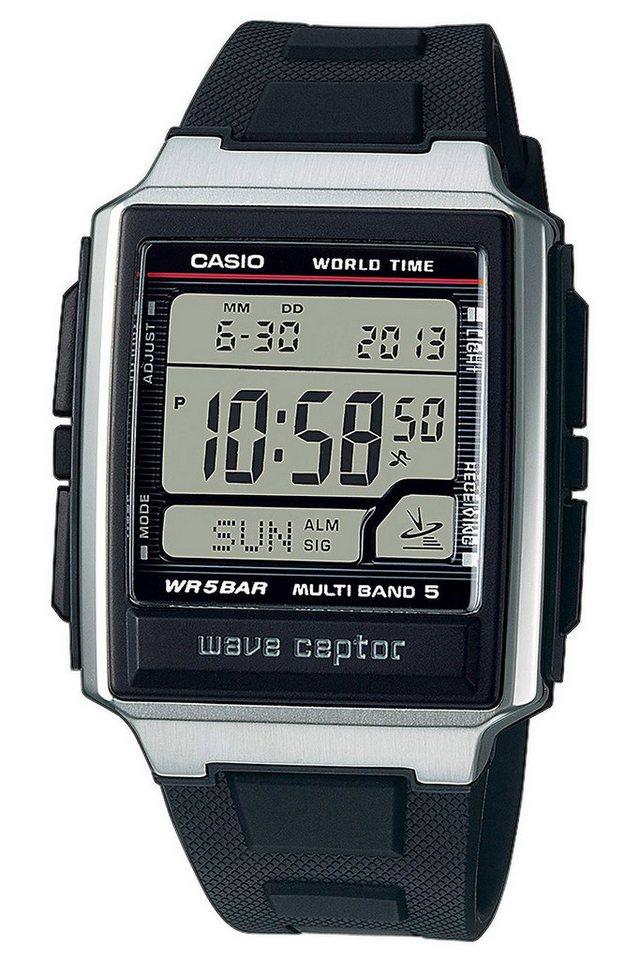 CASIO Funkuhr Collection Digital Schwarz/Stahl von CASIO
