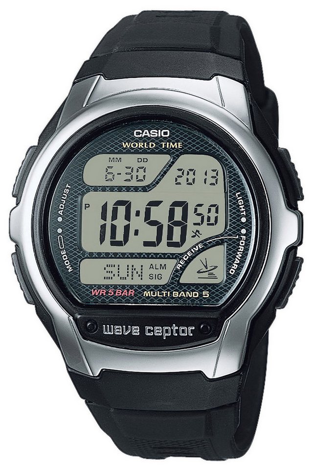 CASIO Funkuhr Collection Digital für Schwarz/Stahlfarben von CASIO