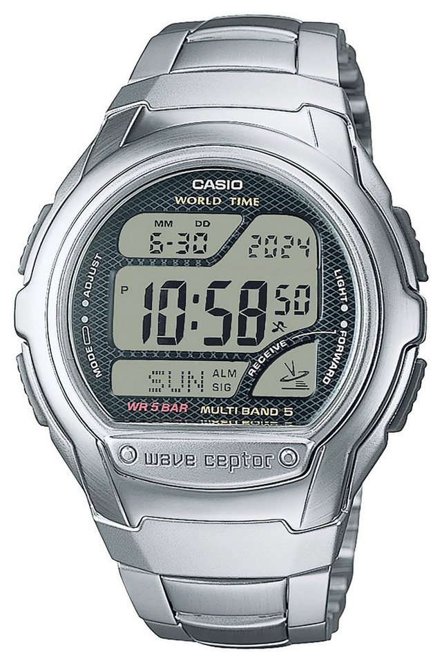 CASIO Funkuhr Collection Digital mit Stahlband von CASIO
