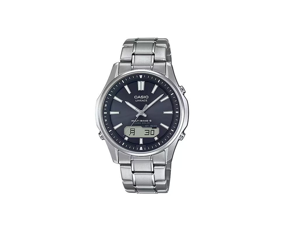 CASIO Funkuhr Herrenuhr Titan Funk-Solar von CASIO