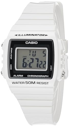 CASIO Herren Digital Quarz Uhr mit Resin Armband W-215H-7A von CASIO
