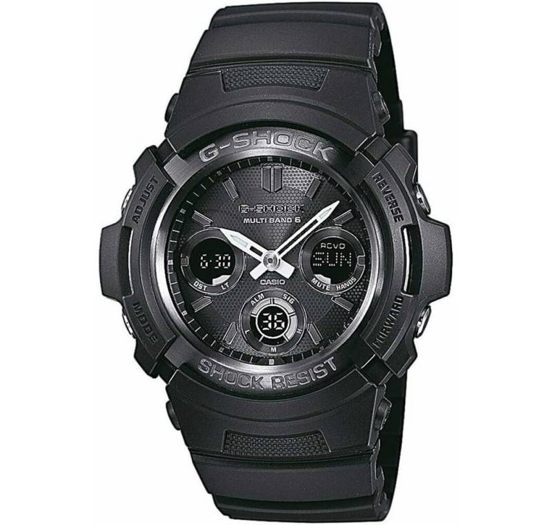 CASIO Luxusuhr AWG-M100B-1AER G-SHOCK Funkgesteuerte Solaruhr 46mm 20 ATM von CASIO