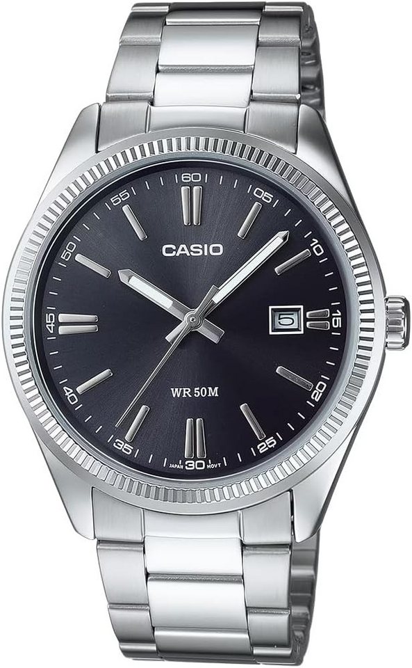 CASIO Luxusuhr Casio HerrenArmbanduhr Analog Quarz Edelstahl MTP-1302PD-1A1VEF von CASIO