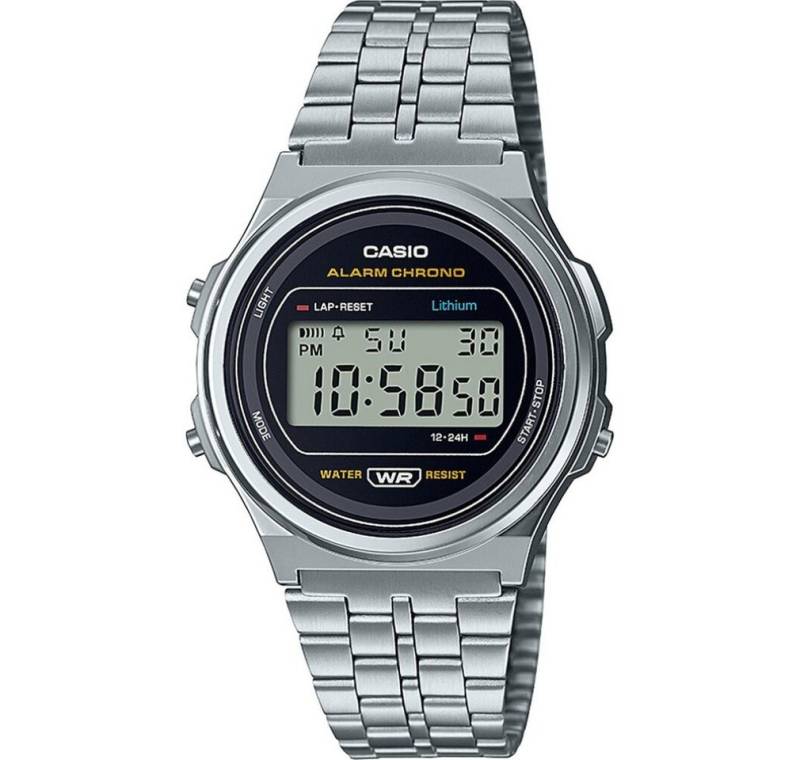 CASIO Luxusuhr Collection Vintage Unisex Digital Uhr mit Edelstahl Armband von CASIO
